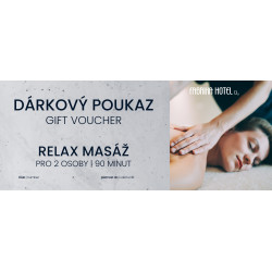 Dárkový poukaz RELAX MASÁŽ pro 2 osoby, 90 minut